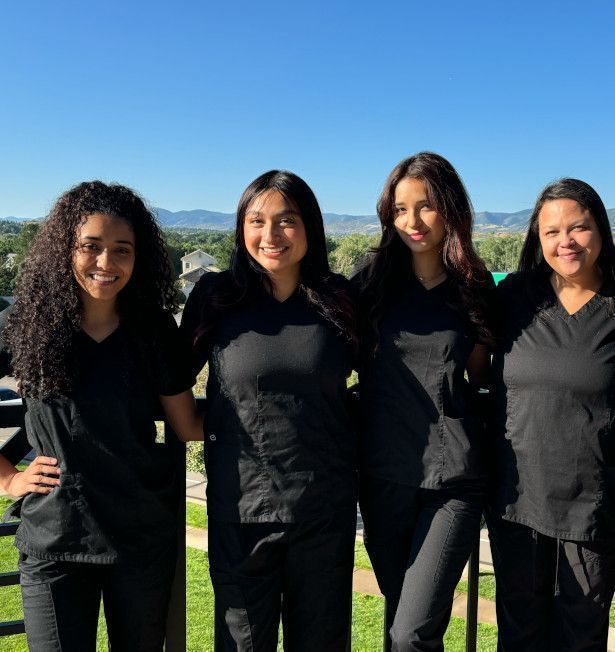 Medical Assistant School Students posing for photo outside of training facility.